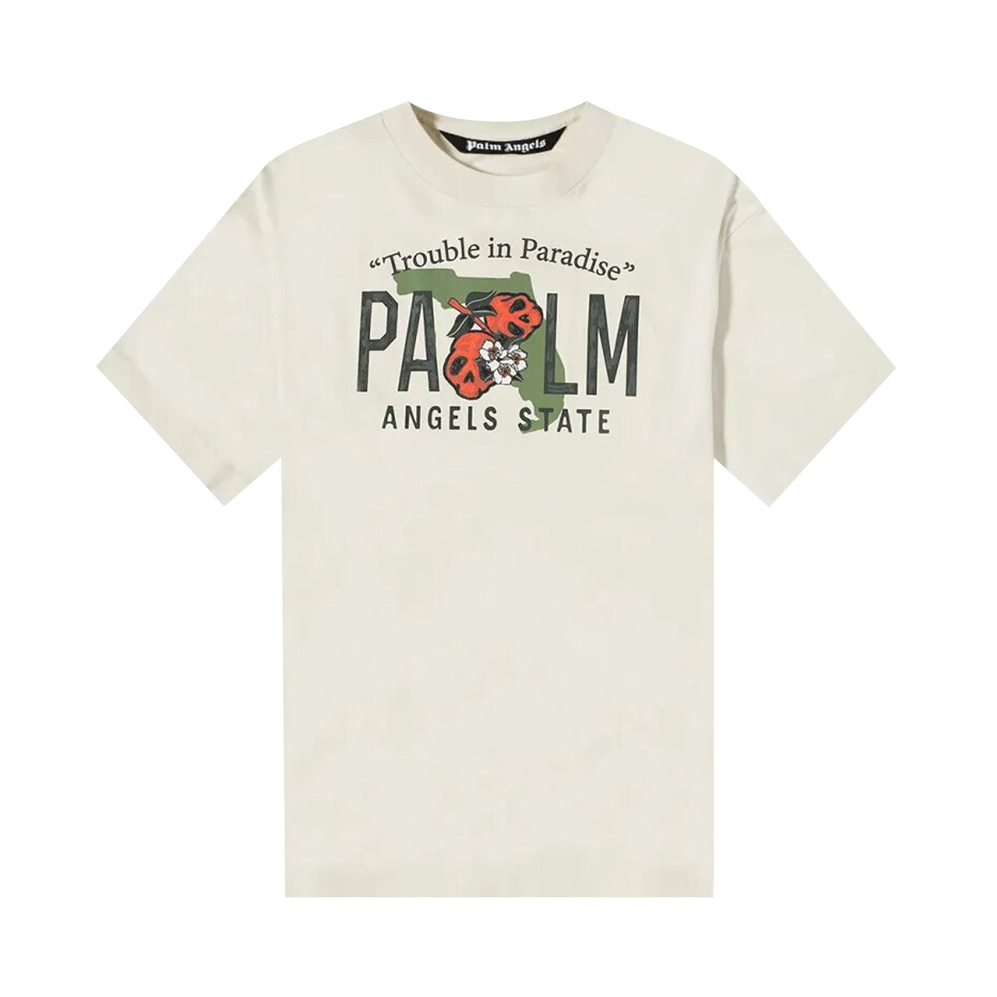 Buy Palm Angels East Coast Vintage Tee 'White/Black Buy Palm Angels East Coast Vintage Tee 'White/Black