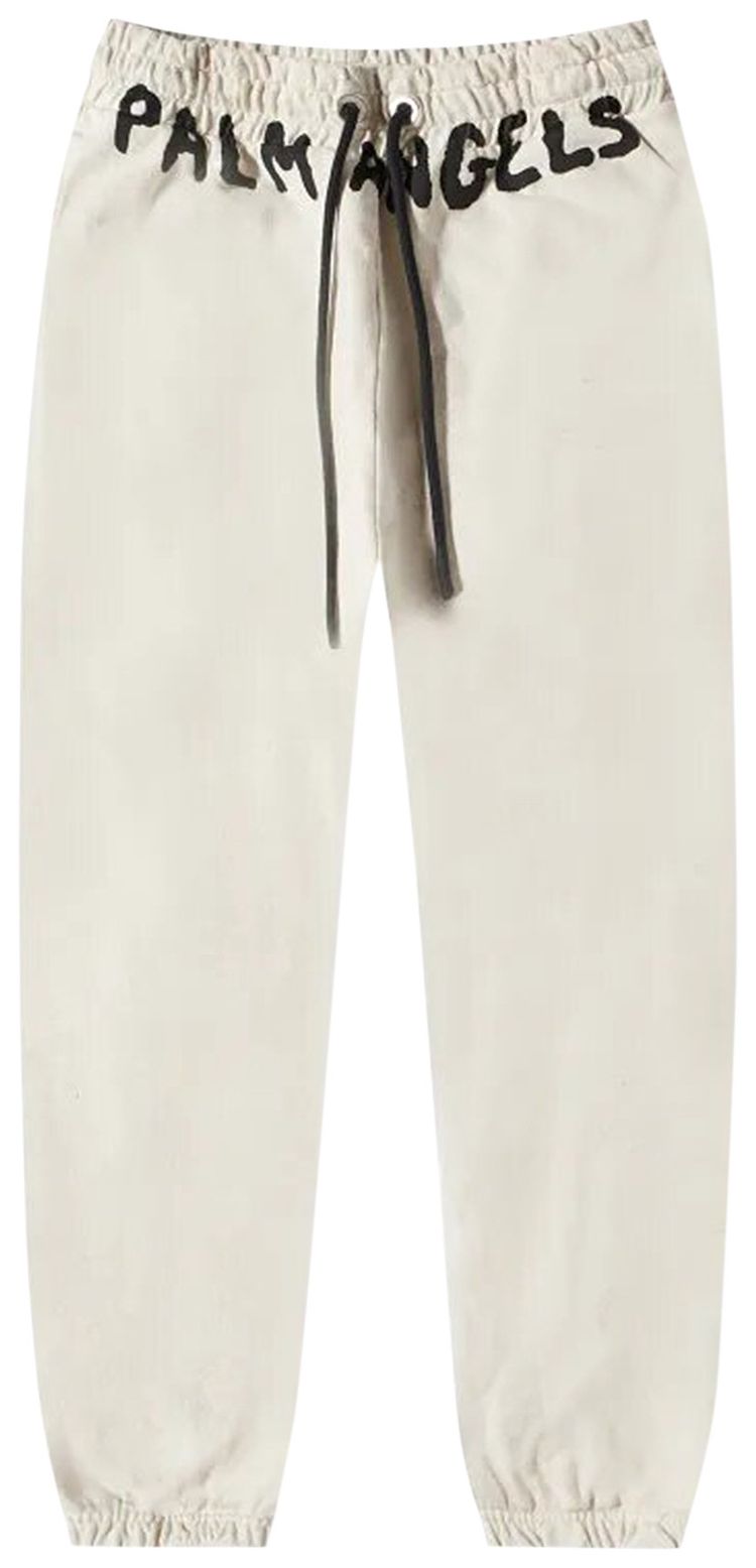 Palm Angels Seasonal Logo Vint Sweatpants White Black