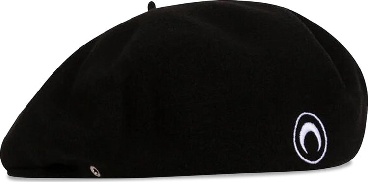 Marine Serre Embroidered French Beret 'Black'