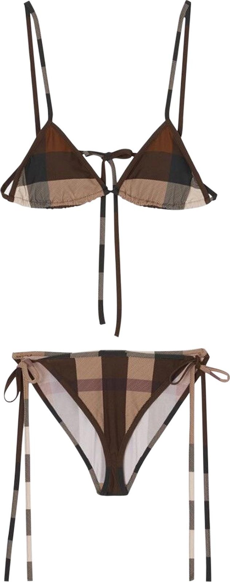 Burberry Triangle Bikini Set 'Birch Brown'