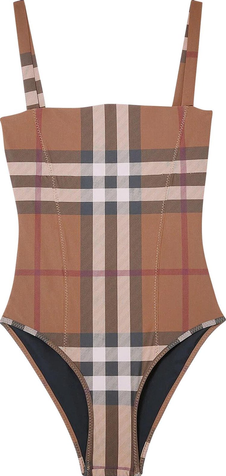 Burberry Vintage Check One Piece Swimsuit 'Birch Brown'