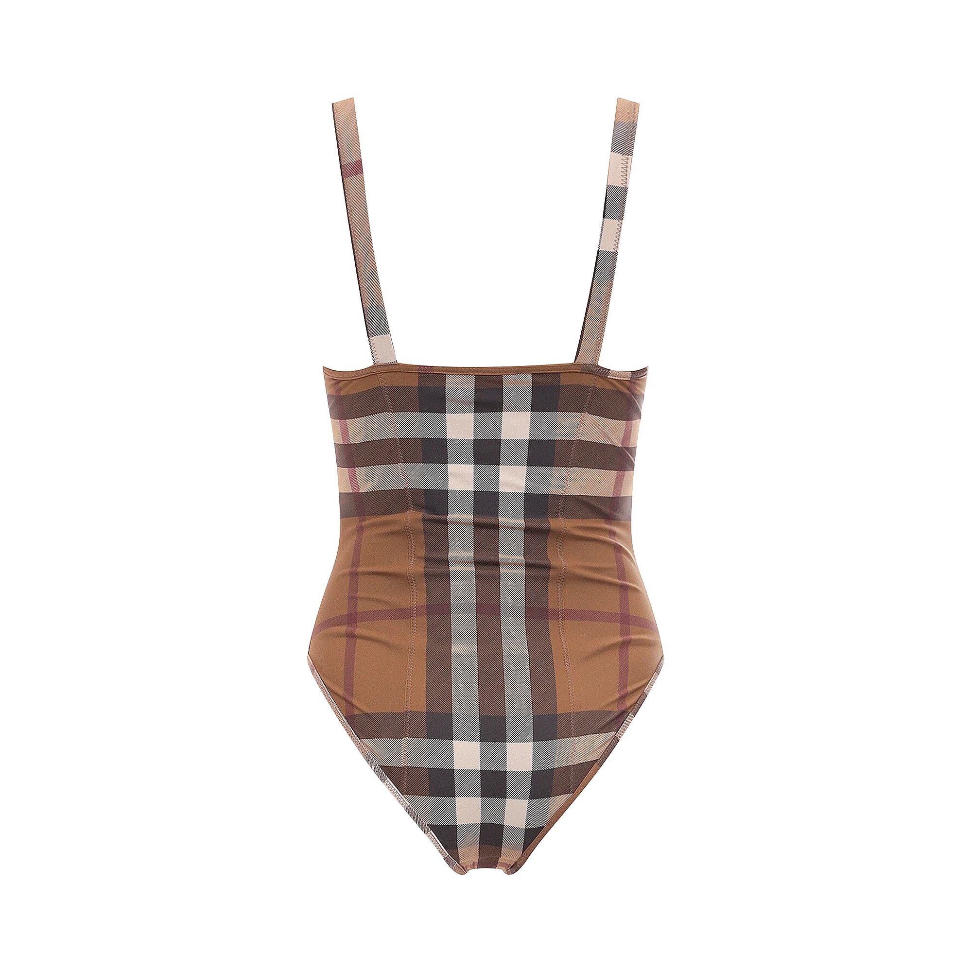 Buy Burberry Vintage Check One Piece Swimsuit 'Birch Brown