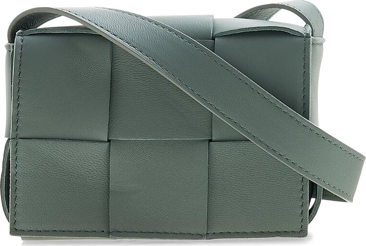 Bottega Veneta Intrecciato Leather Crossbody Bag 3403 New Sauge-Gold