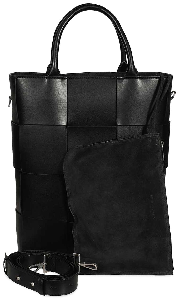 Bottega Veneta Arco Medium Shopper Bag BlackSilver