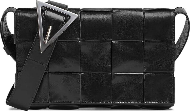 Black Cassette paper-leather cross-body bag