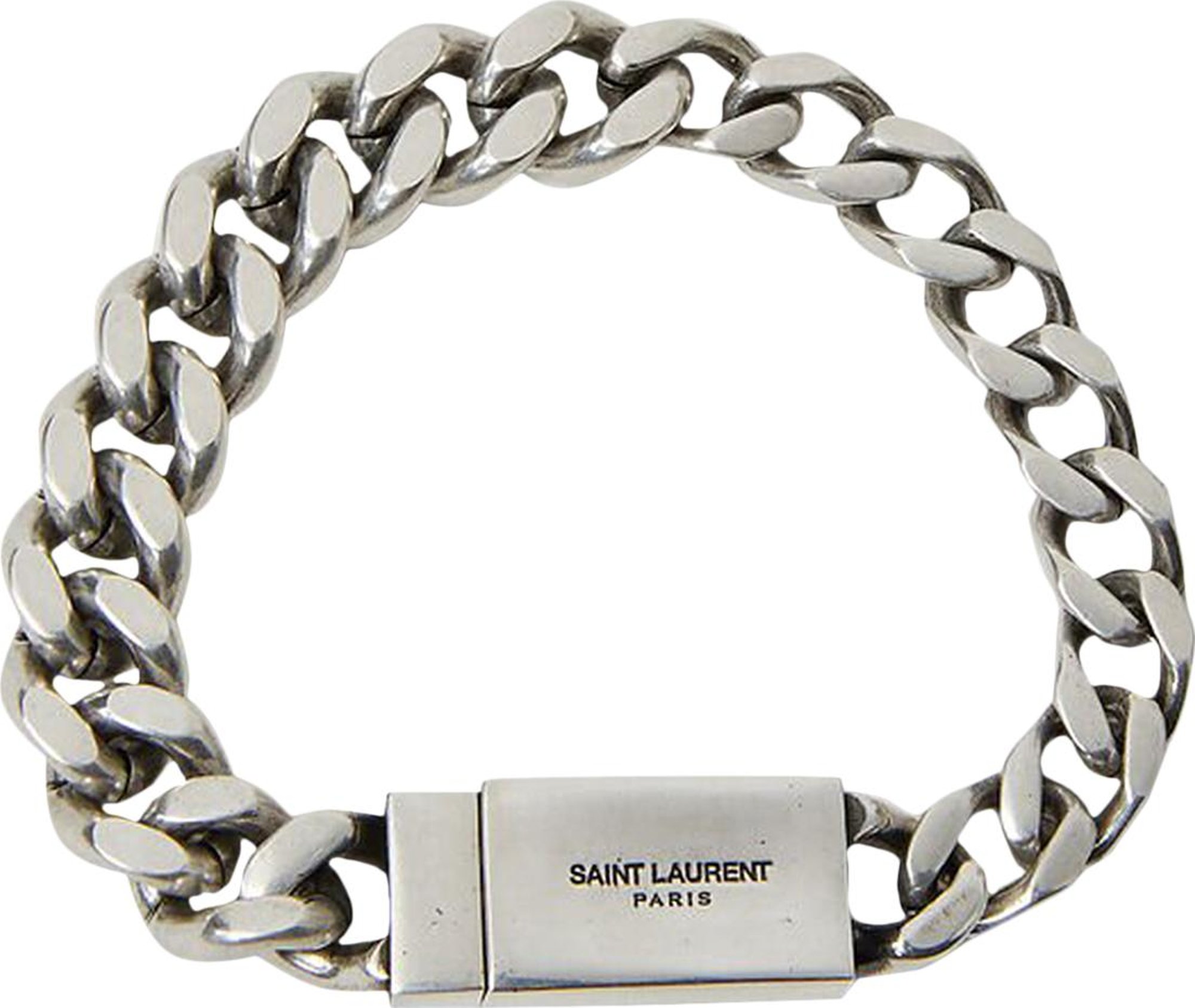 Buy Saint Laurent Curb Chain Bracelet 'Silver' - 731208 Y1500 8142 | GOAT