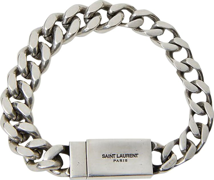 Saint Laurent Curb Chain Bracelet 'Silver'