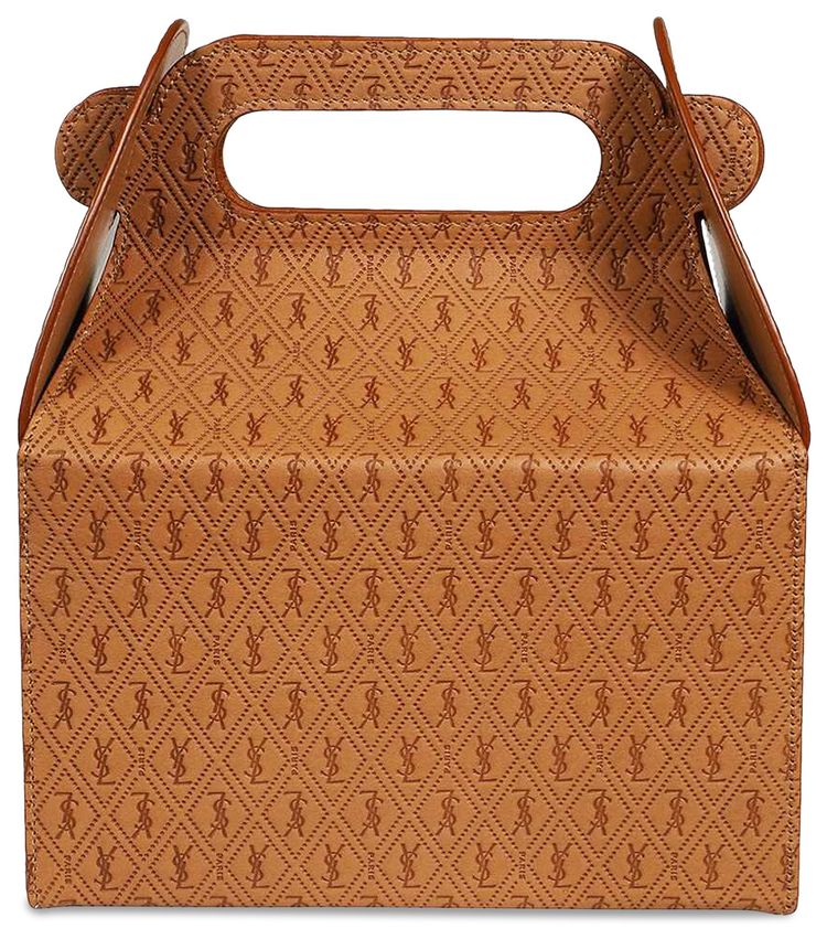 Saint Laurent Take Away Box Handbag Brown