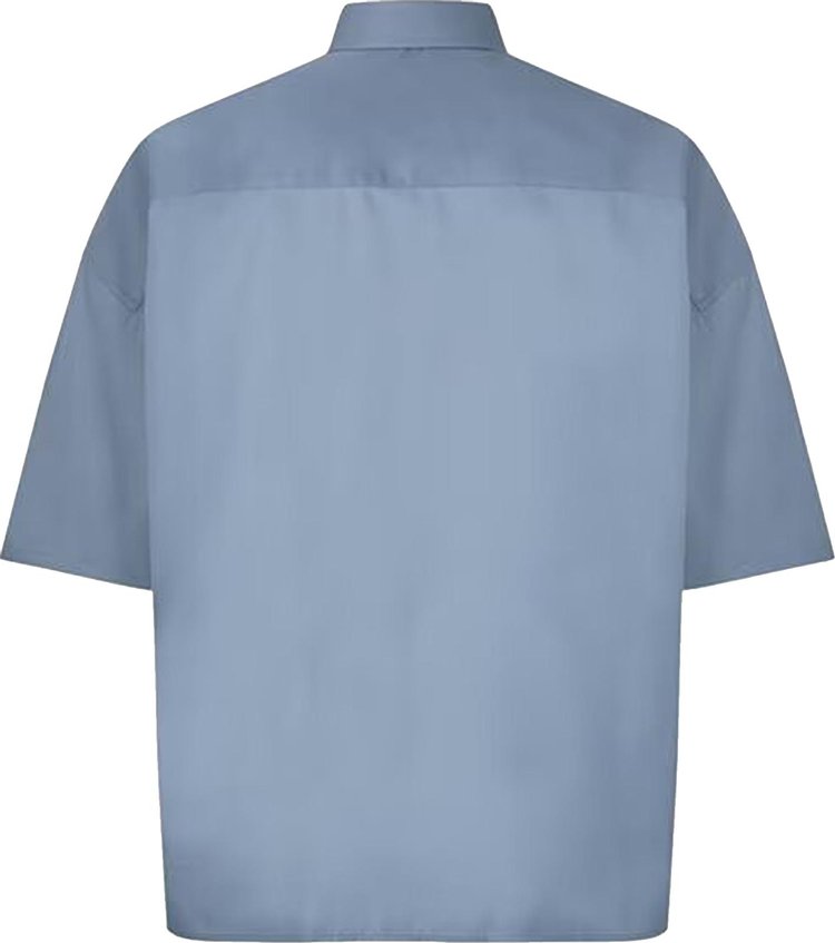 Valentino Patch Maxi Logo Short Sleeve Shirt Blue