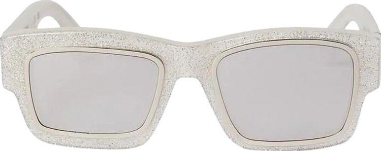 Palm Angels Raymond Sunglasses 'Glitter Mirror Silver'