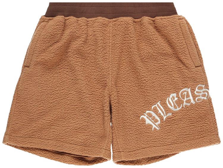 Pleasures Mars Sherpa Shorts Brown