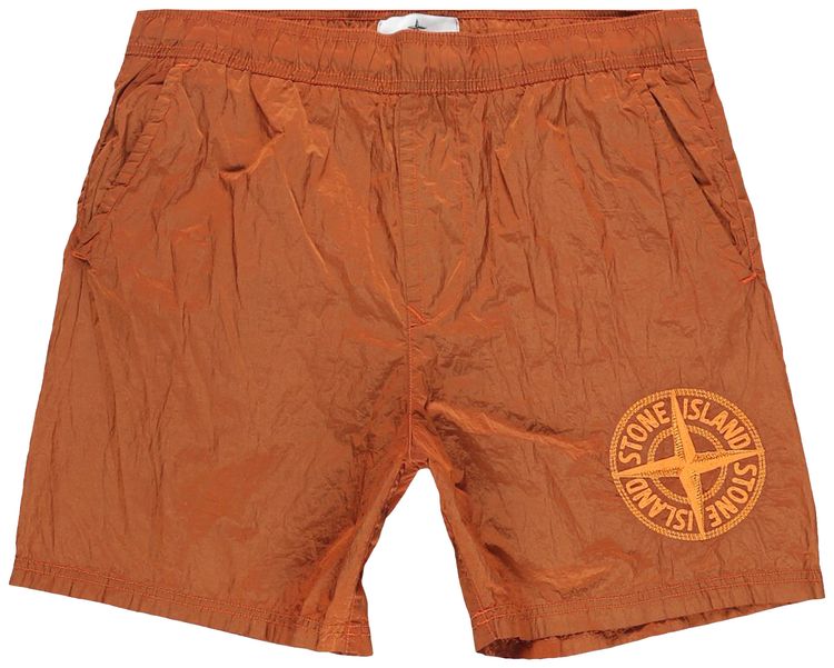 Stone Island Logo Shorts Sienna
