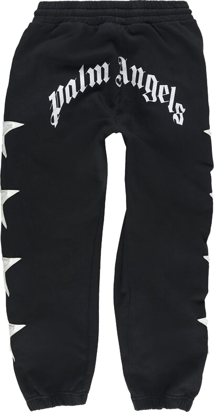 Palm Angels Patched Stars Vintage Sweatpants Black