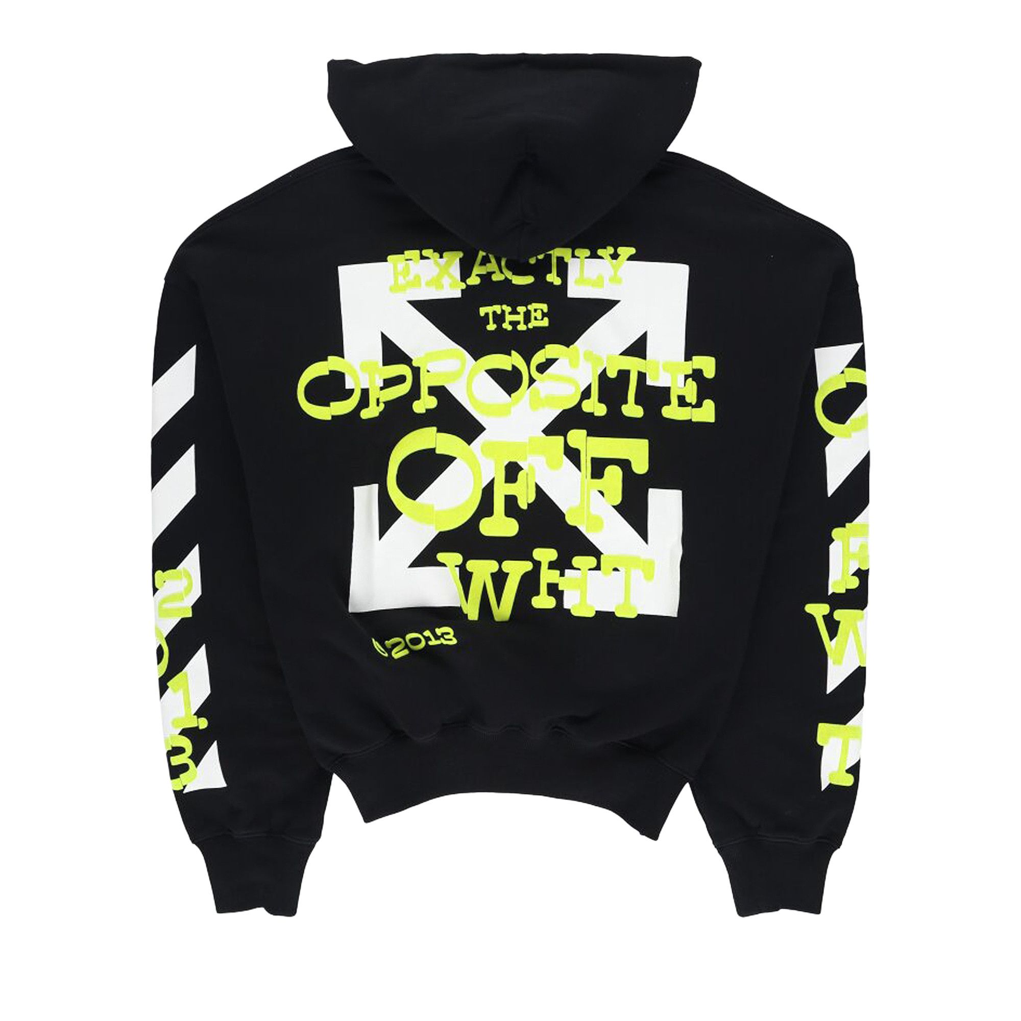 Size xl Off-White Opposite Arrow Boxy Hoodie 'Black/Lime'