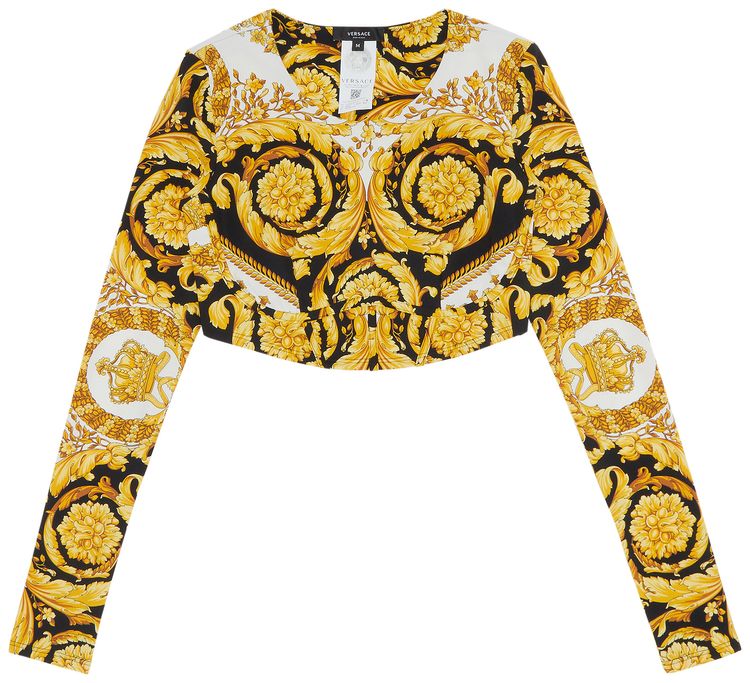Versace Home Print Top WhiteGoldBlack