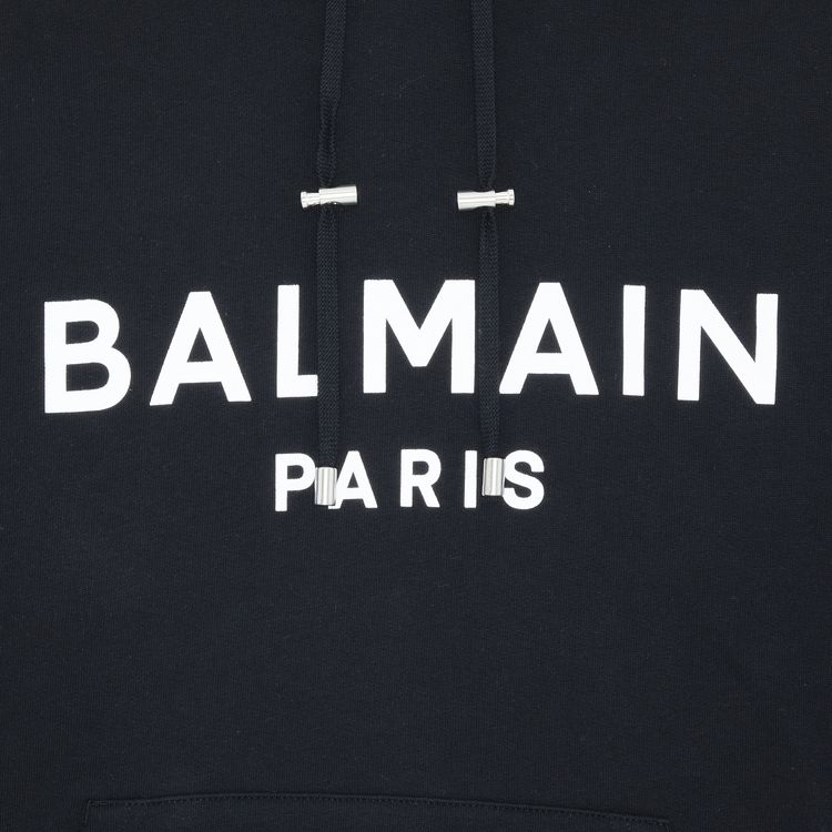 Balmain Printed Hoodie NoirBlanc