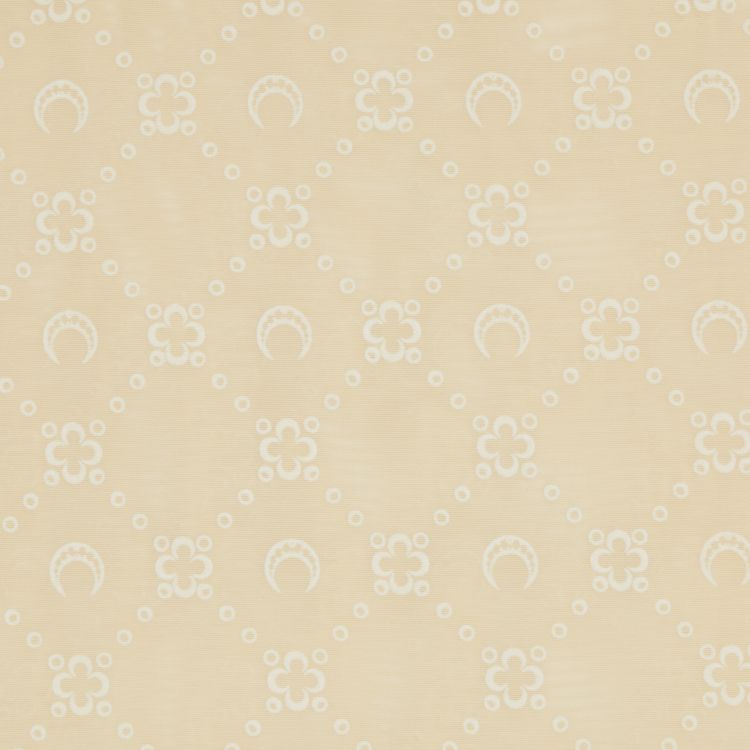 Marine Serre Moonogram Flocked Mesh Second Skin Top White On Beige