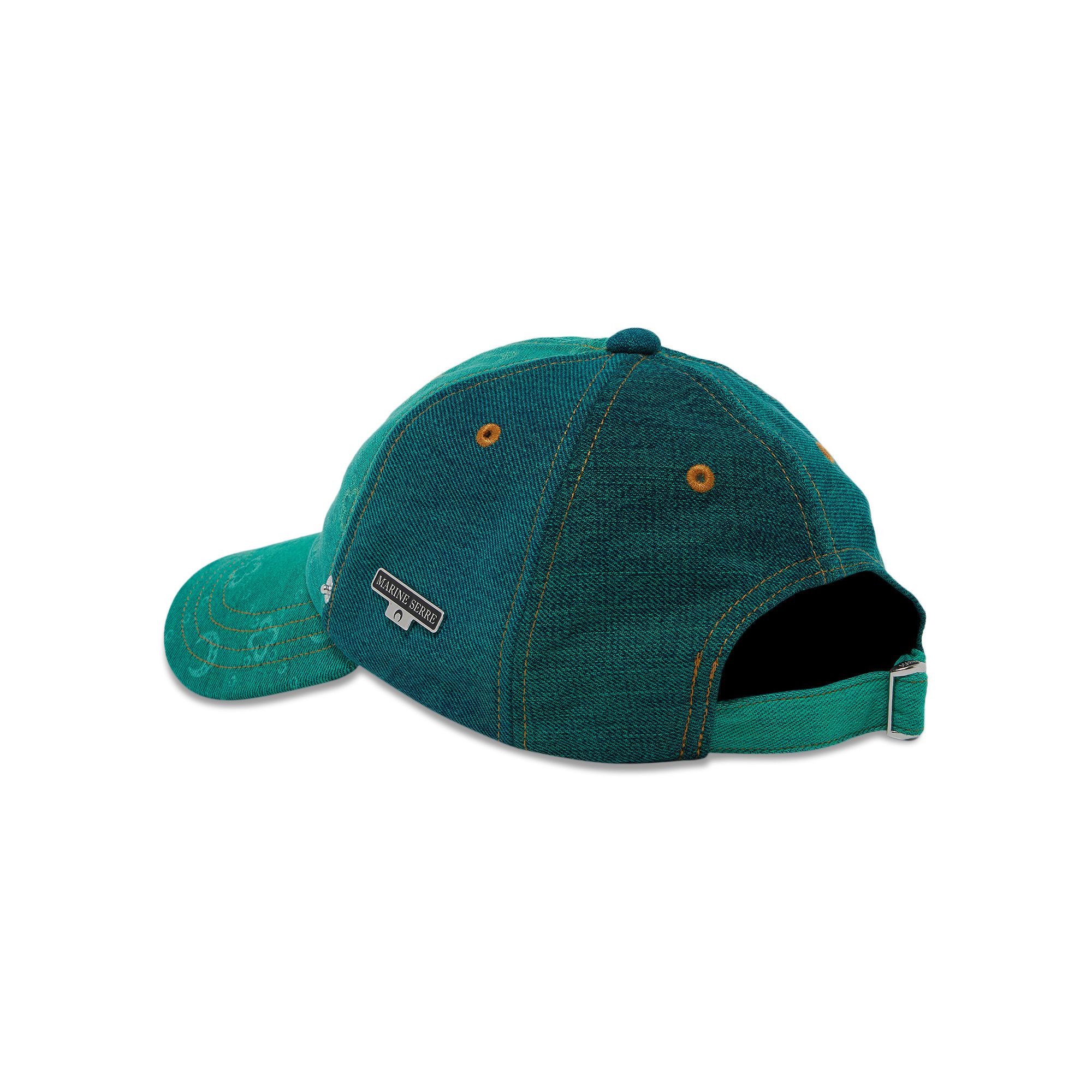 Buy Marine Serre Regenerated Denim Moonogram Bell Cap