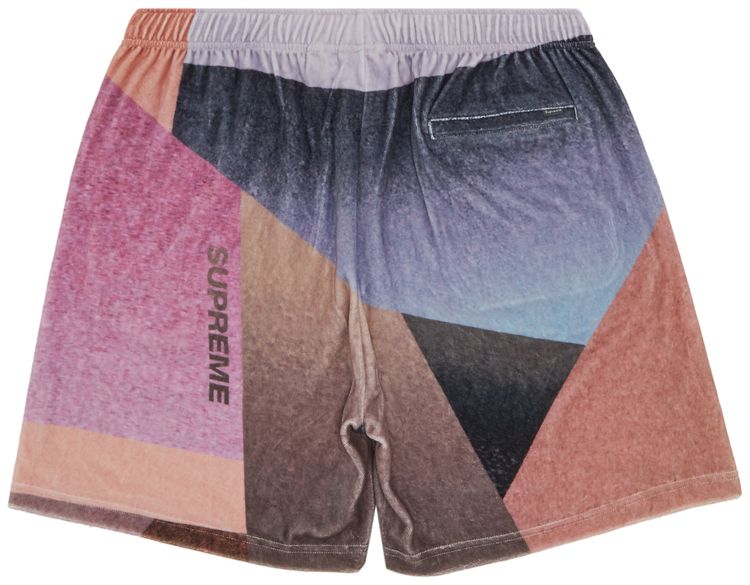 Supreme Geo Velour Short Pink