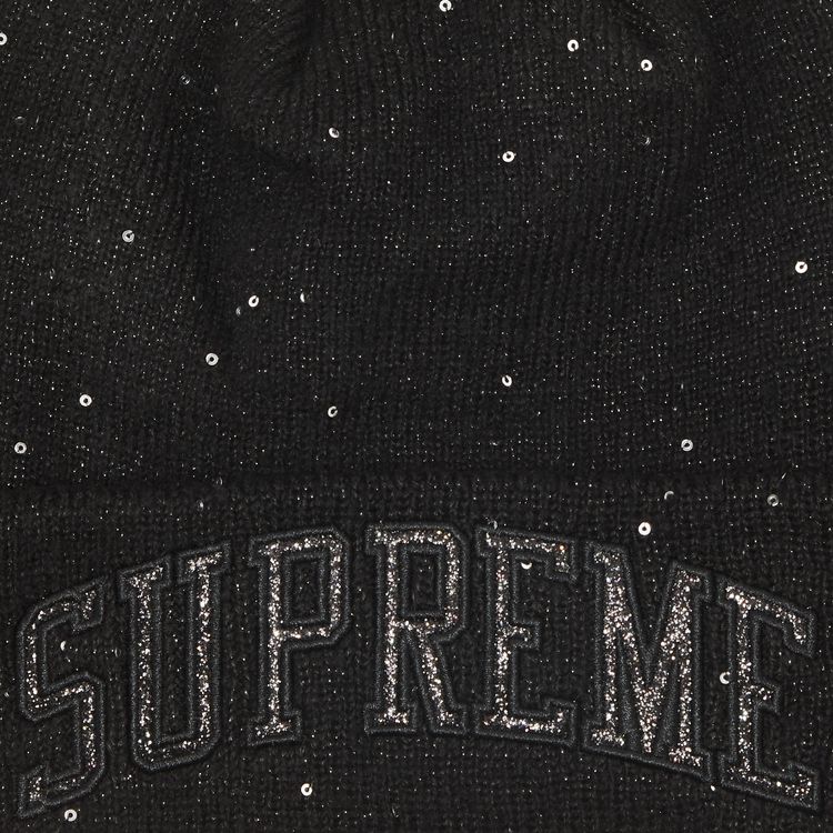Supreme x New Era Metallic Arc Beanie Black