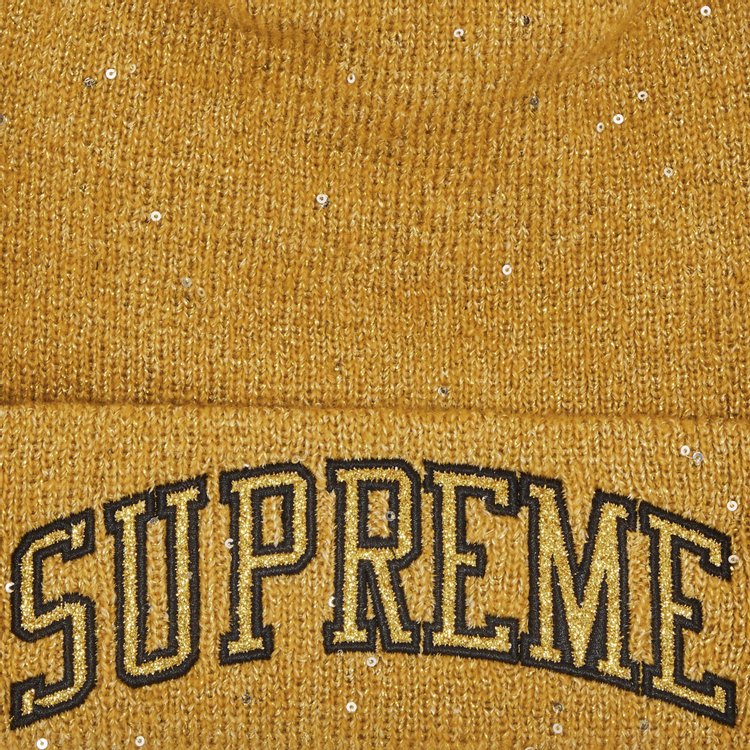 Supreme x New Era Metallic Arc Beanie Gold