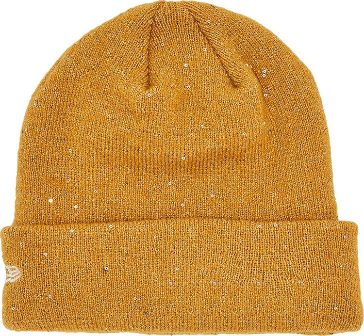 Supreme x New Era Metallic Arc Beanie Gold