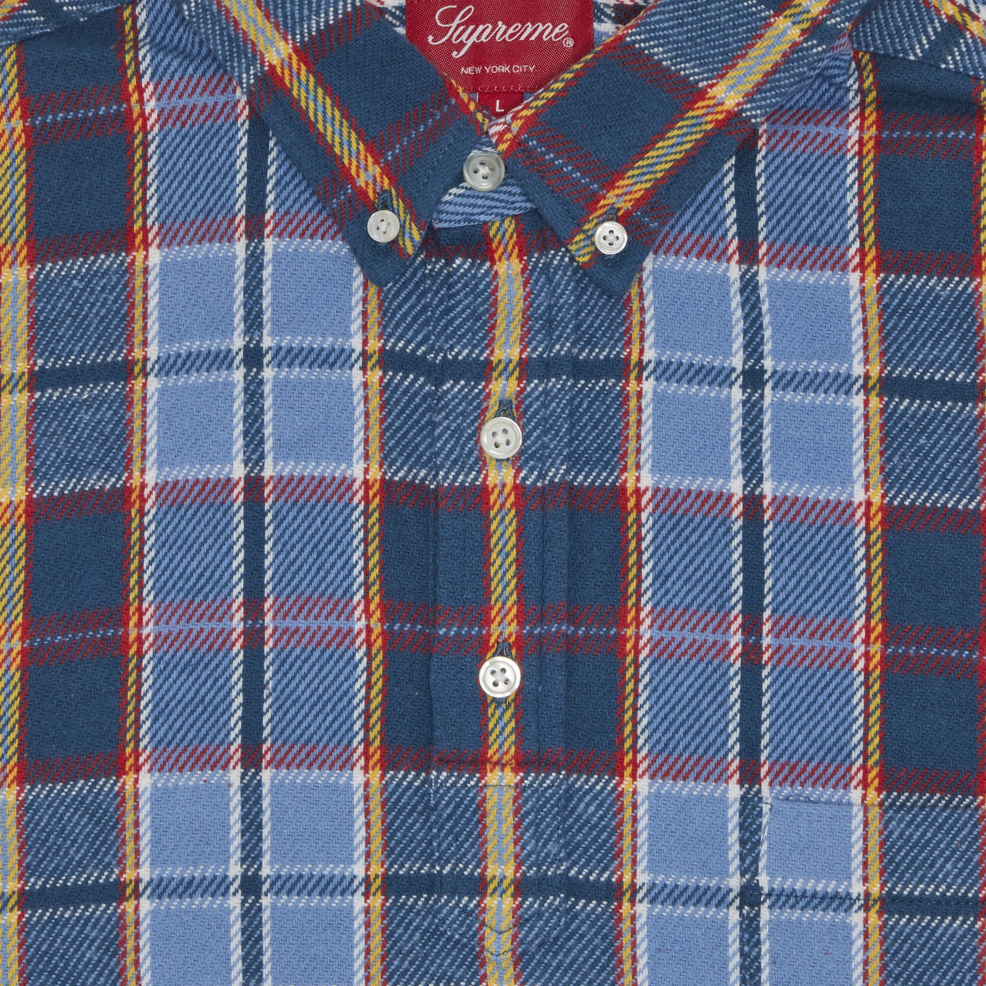 Buy Supreme Pullover Plaid Flannel Shirt 'Blue' - SS23S14 BLUE | GOAT
