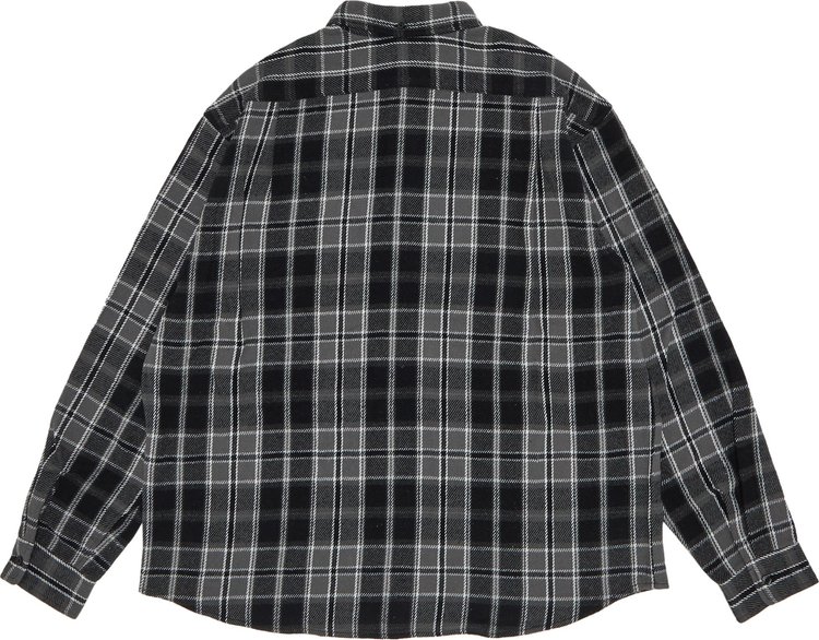 Supreme Pullover Plaid Flannel Shirt Black