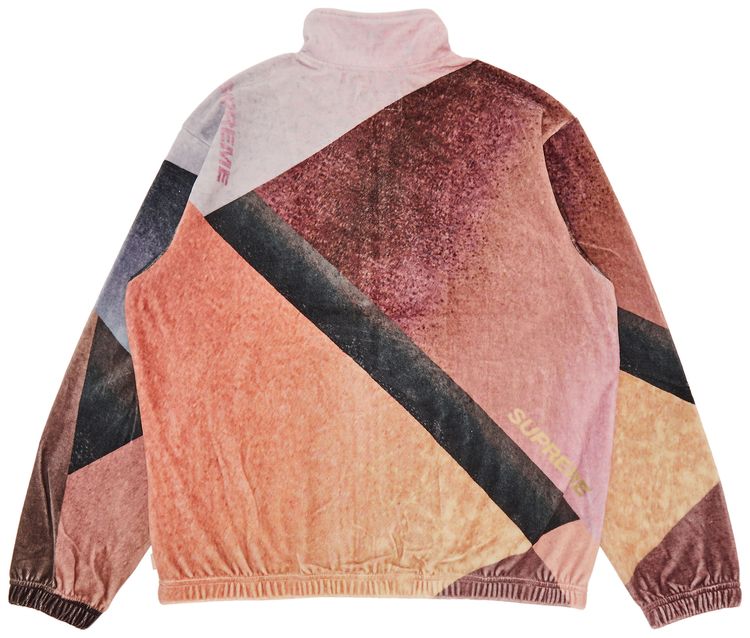 Supreme Geo Velour Track Jacket Pink