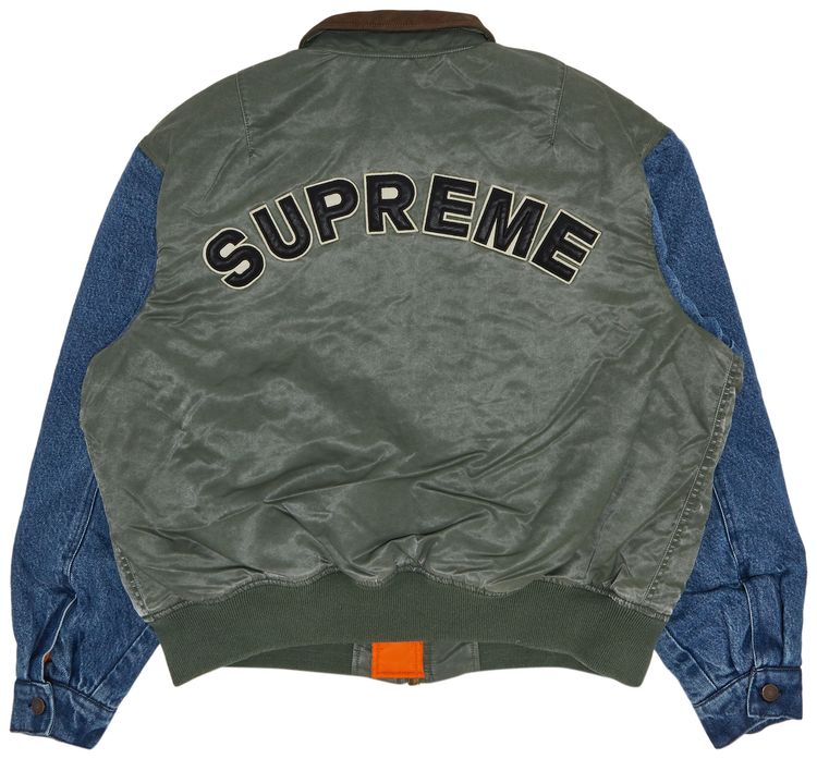 Supreme Denim Sleeve MA 1 Olive