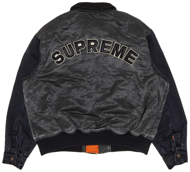 Supreme Denim Sleeve MA 1 Black