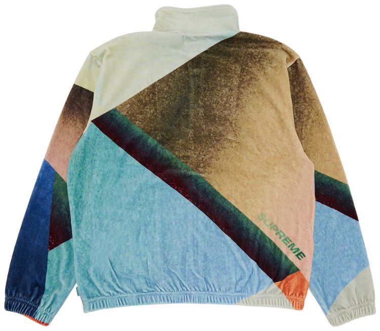 Supreme Geo Velour Track Jacket Multicolor