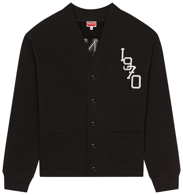 Kenzo Tiger Varsity Classic Cardigan Black
