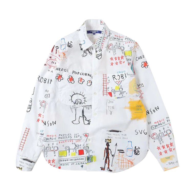 Junya Watanabe Jean-Michel Basquiat Broad Print Shirt 'White'