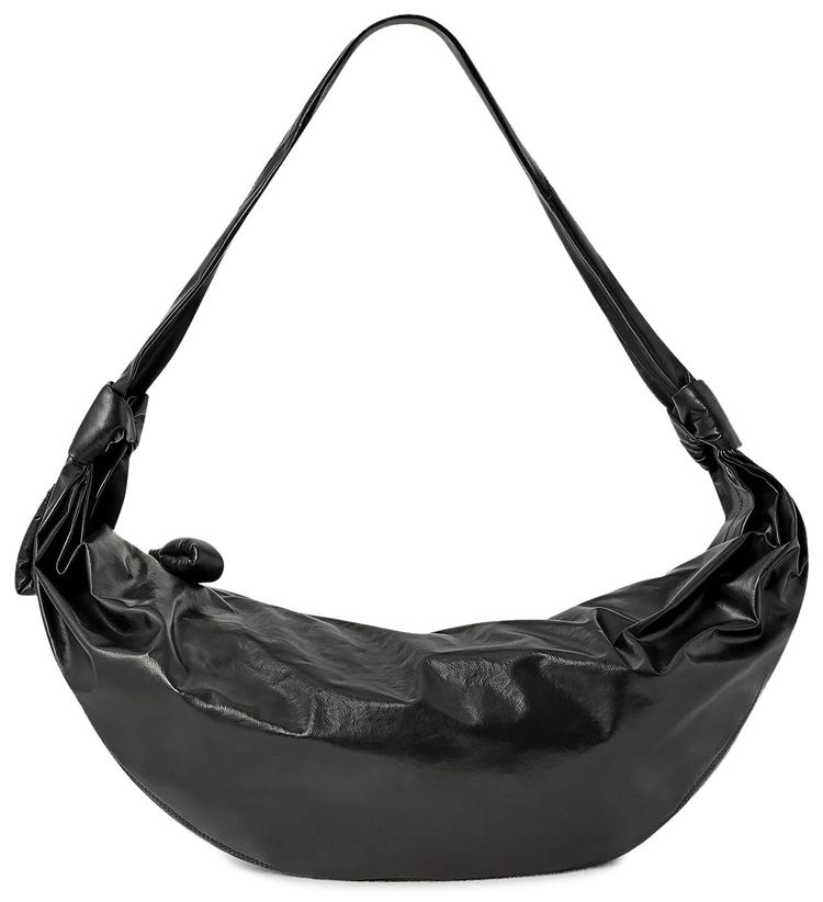 Lemaire Large Soft Croissant Bag Black