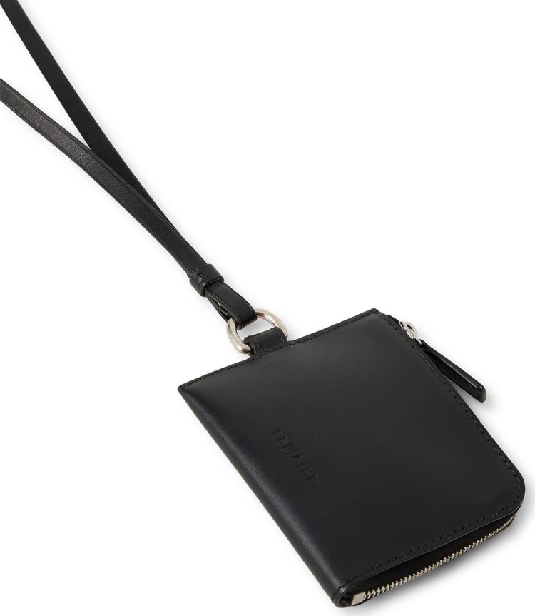 Lemaire Ransel Zip Card Holder Black