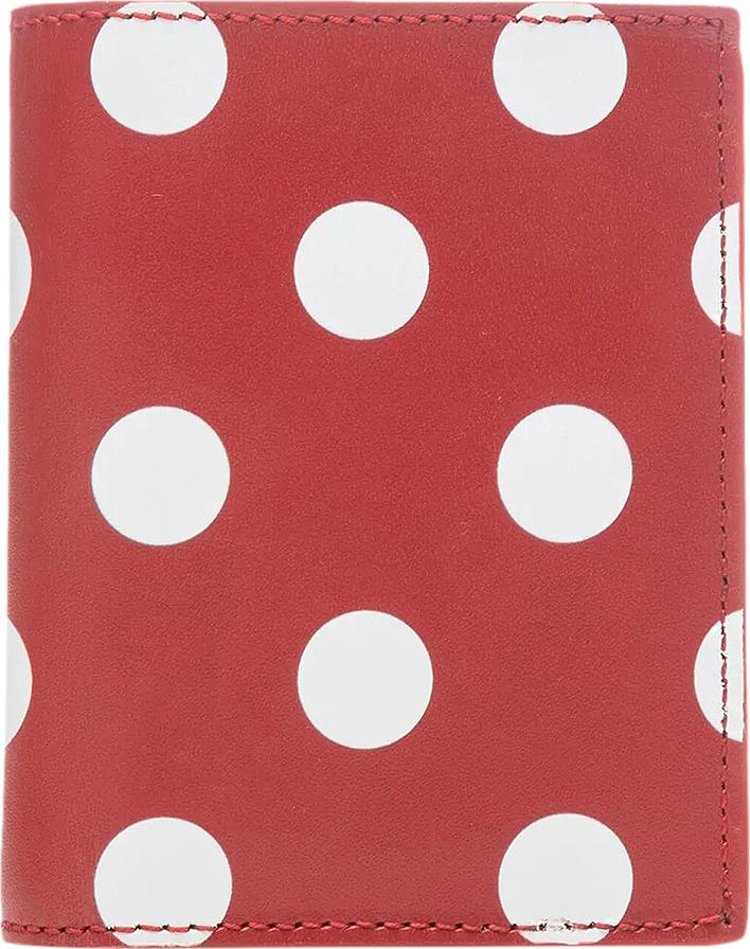 Comme des Garçons Wallet Polka Dot Printed Wallet 'Red'