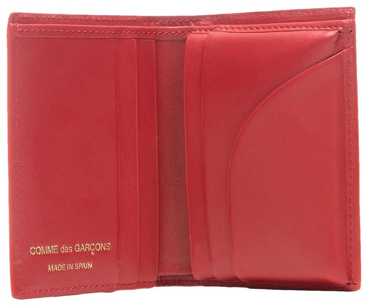 Comme des Garcons Wallet Polka Dot Printed Wallet Red