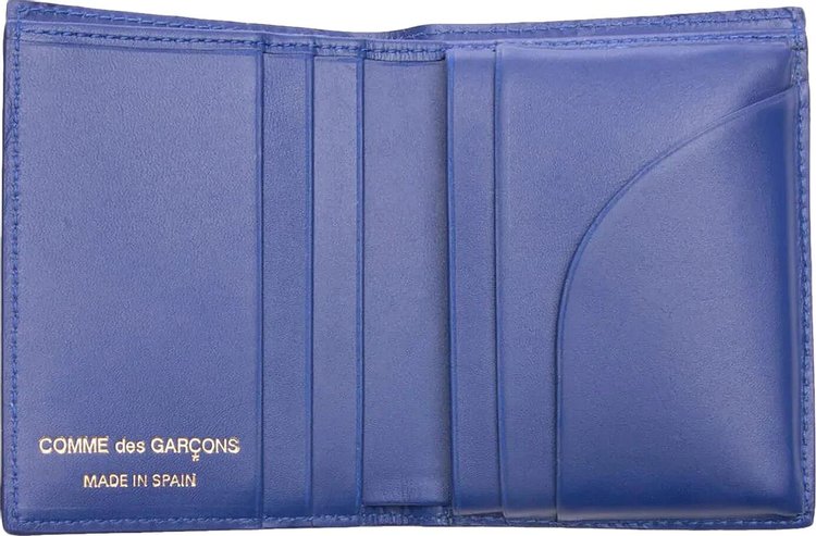 Comme des Garcons Wallet Polka Dot Printed Wallet Navy