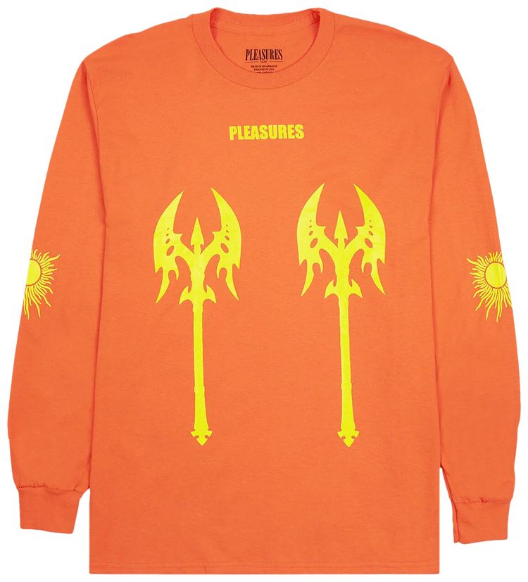 Pleasures Axe Long Sleeve Tee Orange