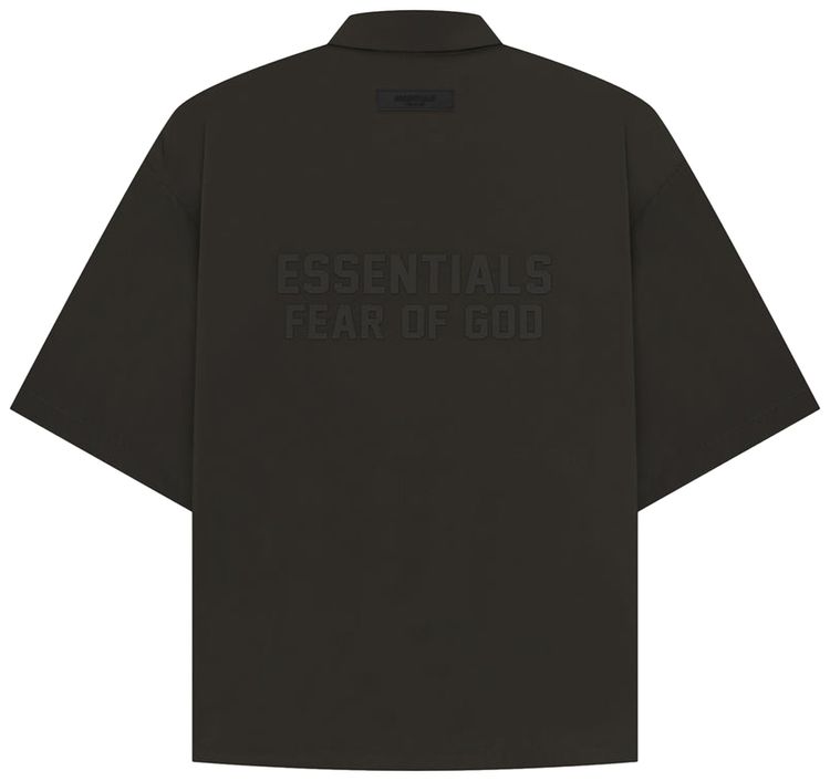 Fear of God Essentials Short Sleeve Nylon Shirt Off Black