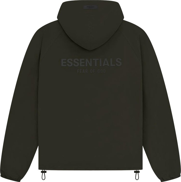 Fear of God Essentials Full Zip Jacket Off Black