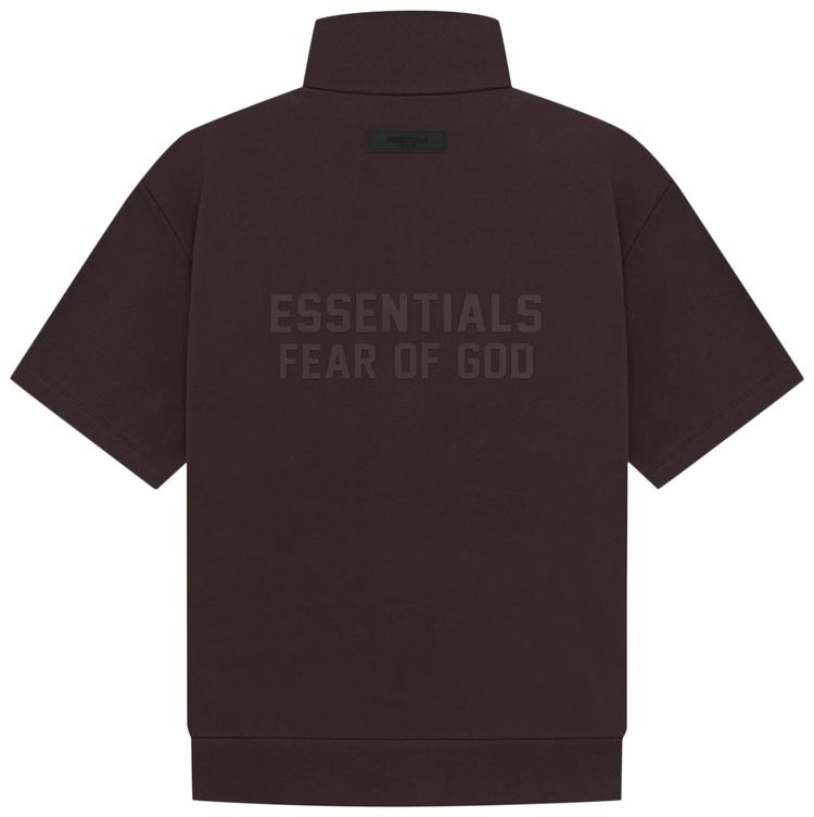 Fear of God Essentials Half Zip 34 Sleeve Shirt Plum