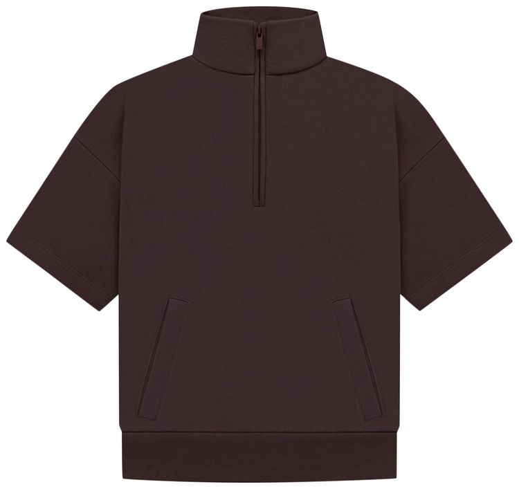 Fear of God Essentials Kids Half Zip French Terry Mockneck Plum