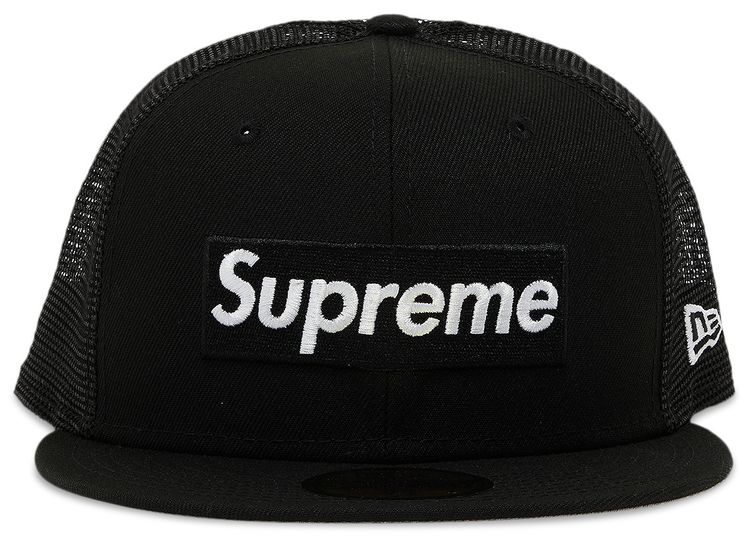 Supreme x New Era Box Logo Mesh Back Black