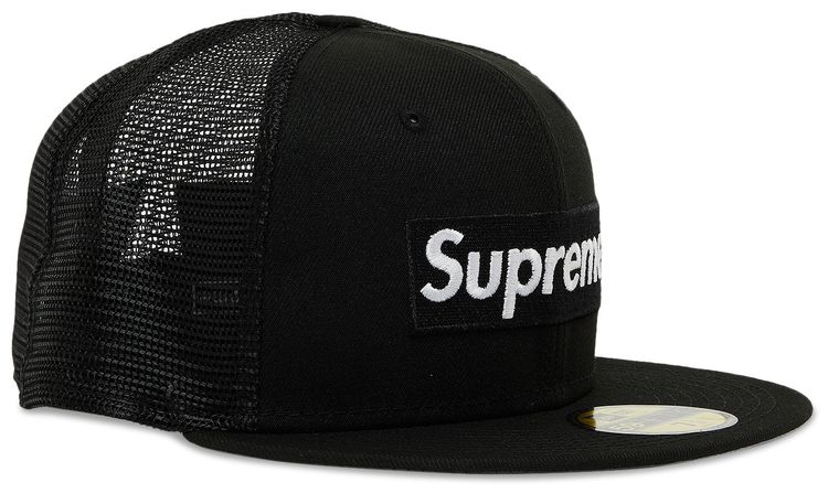 Supreme x New Era Box Logo Mesh Back Black