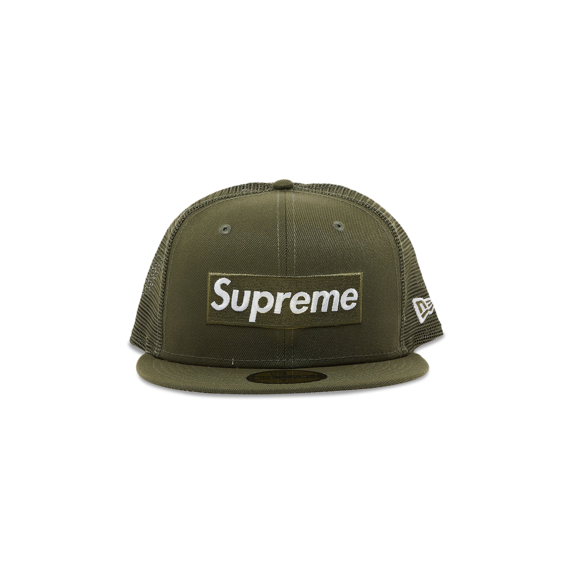Buy Supreme x New Era Box Logo Mesh Back 'Olive' - SS23H115 OLIVE
