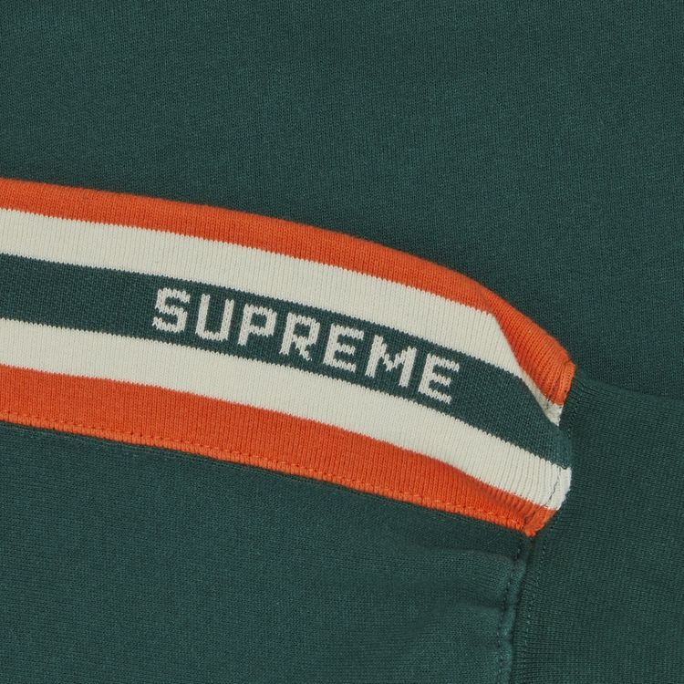Supreme Half Zip Hooded Sweatshirt Dark Green