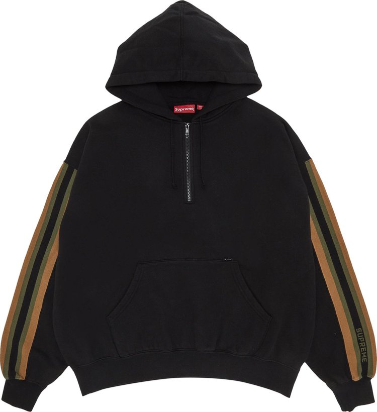 Buy Supreme Half Zip Hooded Sweatshirt 'Black' - SS23SW28 BLACK | GOAT