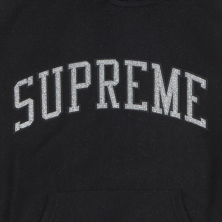Supreme Glitter Arc Hooded Sweatshirt Black